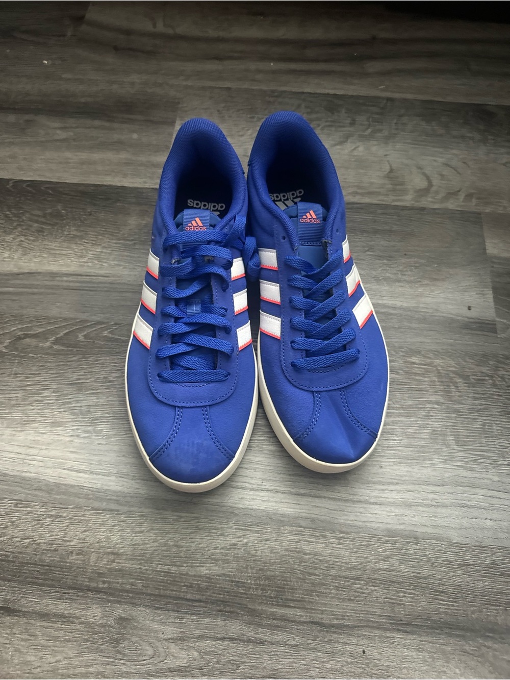 adidas Royal Blue Sneakers with White & Red Stripes